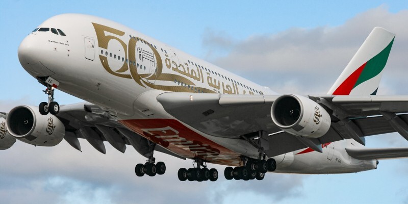 NEW GEMINI JETS 1:200 EMIRATES AIRBUS A380-800 50th ANNIVERSARY