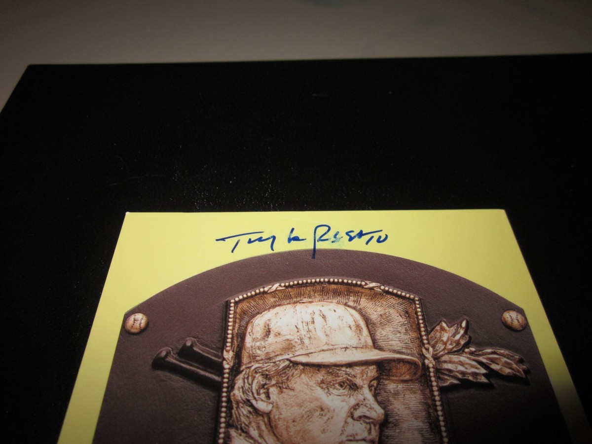 TONY LA RUSSA SIGNED AUTOGRAPHED BASEBALL HALL OF FAME POSTCARD