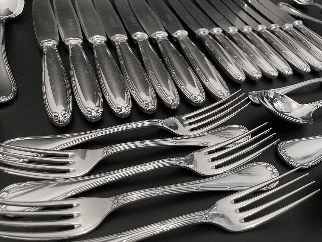 Christofle 廃盤Rubanea gris 10点セット