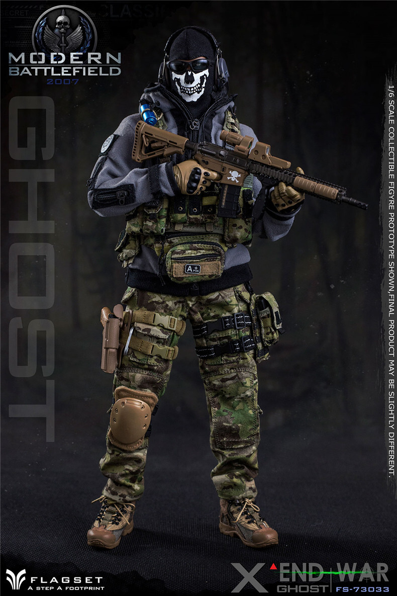 ミリタリー 1/6Modern Battlrfield End War Ghost Zimo FLAGSET 1/6 FS