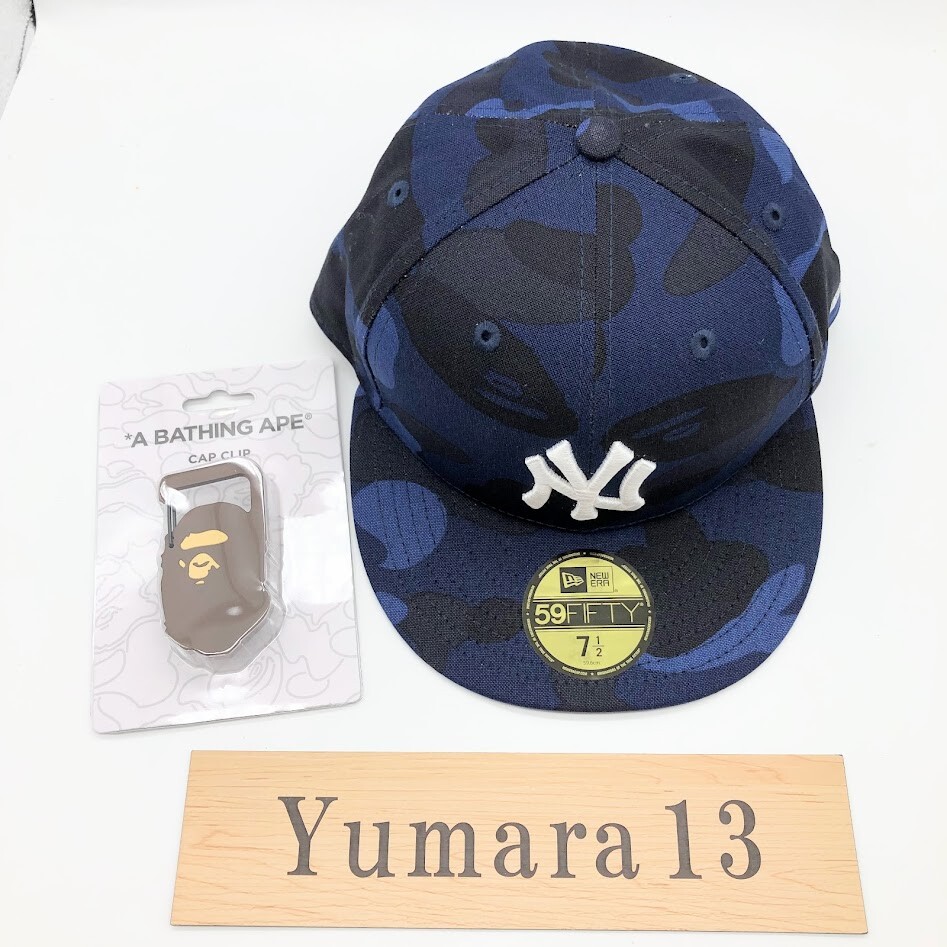 A BATHING APE x NEW ERA New York Yankees 59Fiftiy Cap Navy Yellow