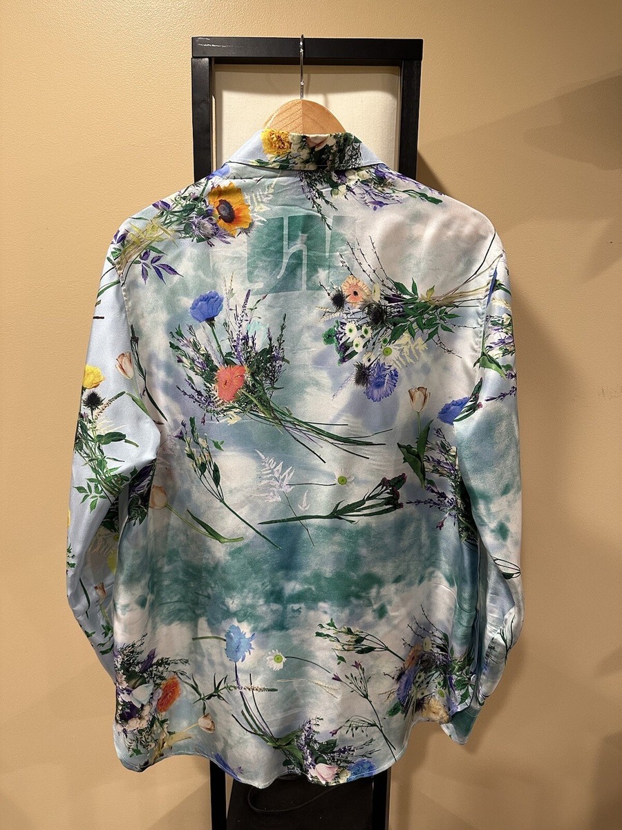 Louis Vuitton Virgil Abloh SS20 Floral Silk Button Up Shirt | eBay