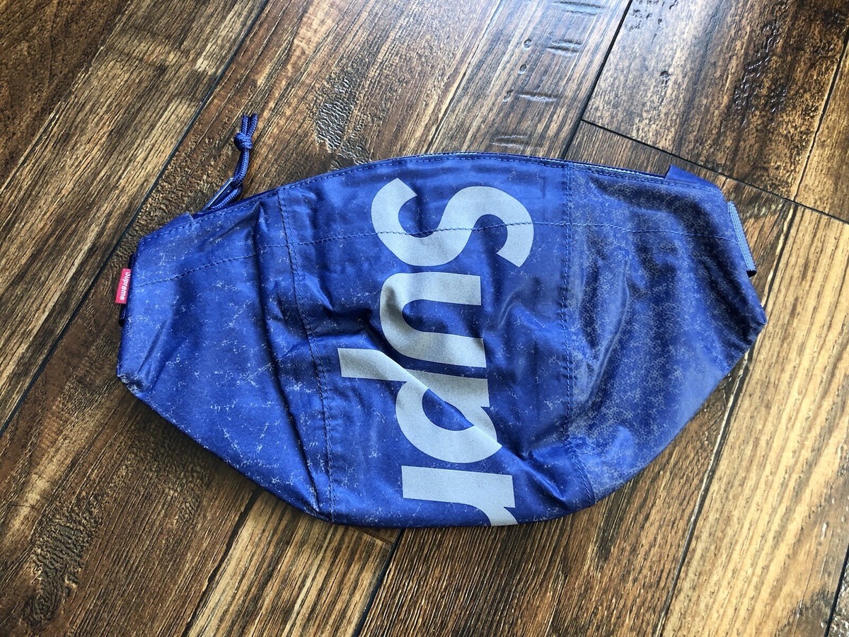 Supreme Waterproof Reflective Speckled Waist Bag Blue FW20 | eBay
