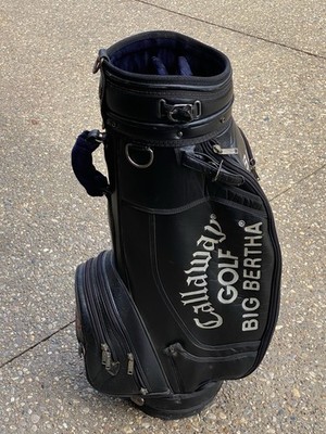 Callaway Big Bertha Golf Cart Bag Padded Strap Black Leather Very