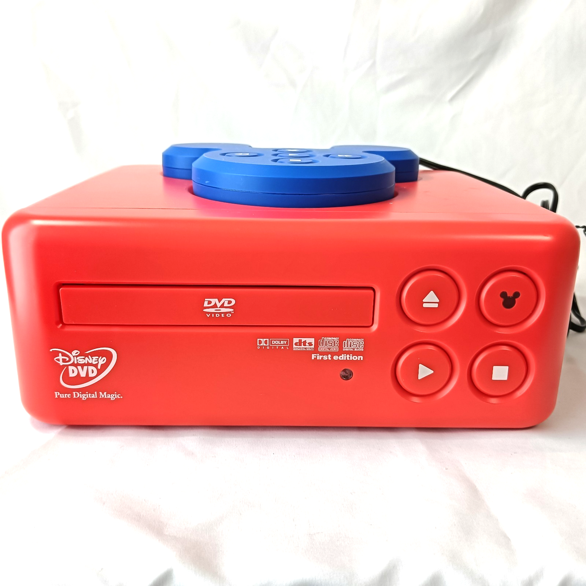 Disney Mickey Mouse DVD Player Rare Retro from Japan w/Box Manual