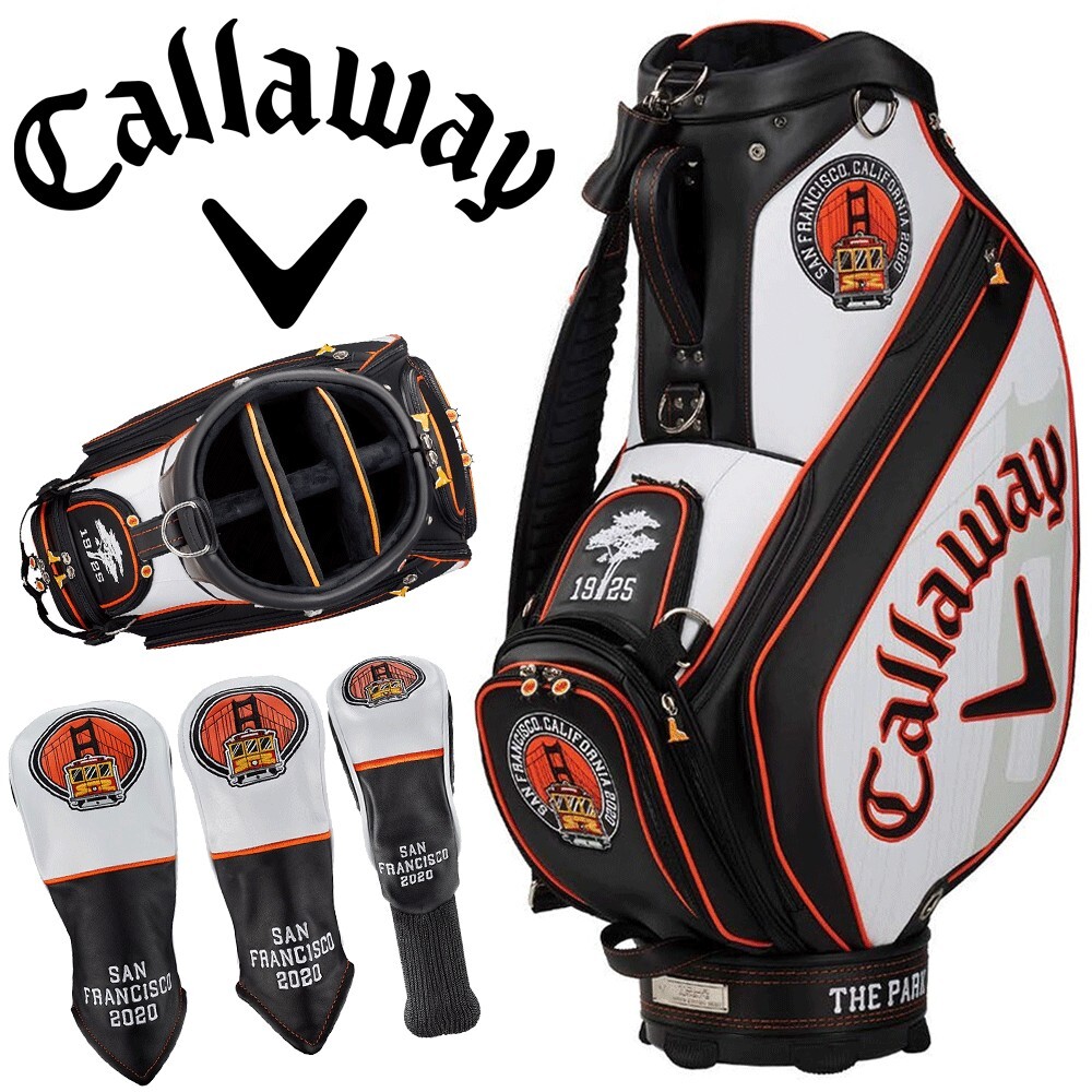 NEW! Callaway Staff Tour Golf Bag w/ Headcovers- Orange Black