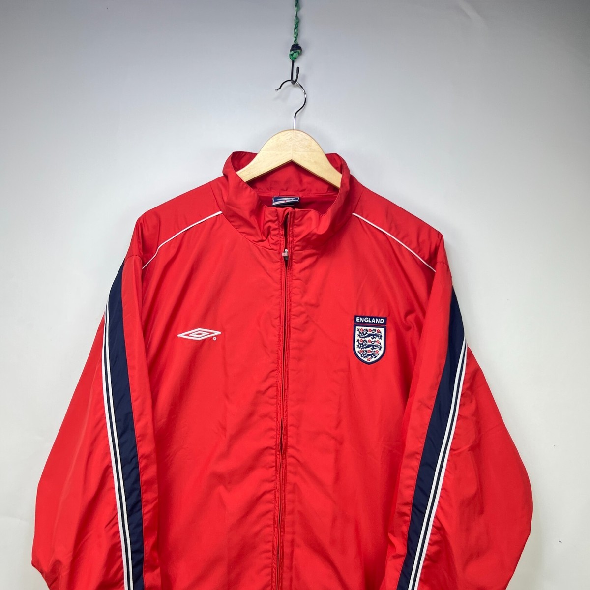 Vintage Umbro England Football Windbreaker Track Jacket Medium | eBay