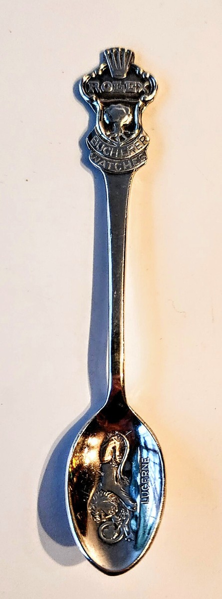 Vintage Rolex Bucherer Silver B100 12 Souvenir Spoon Lucerne