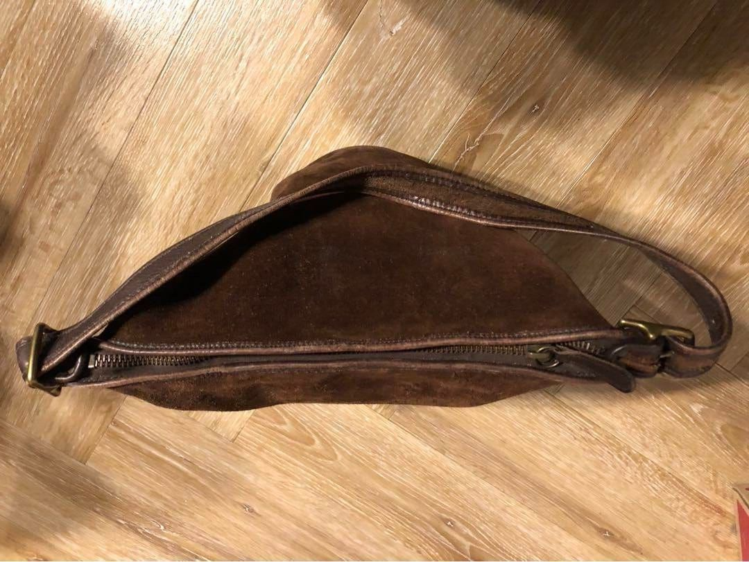 Extremely Rare Suede Made In USA Old Coach 9010 Shoulder Bag Brown