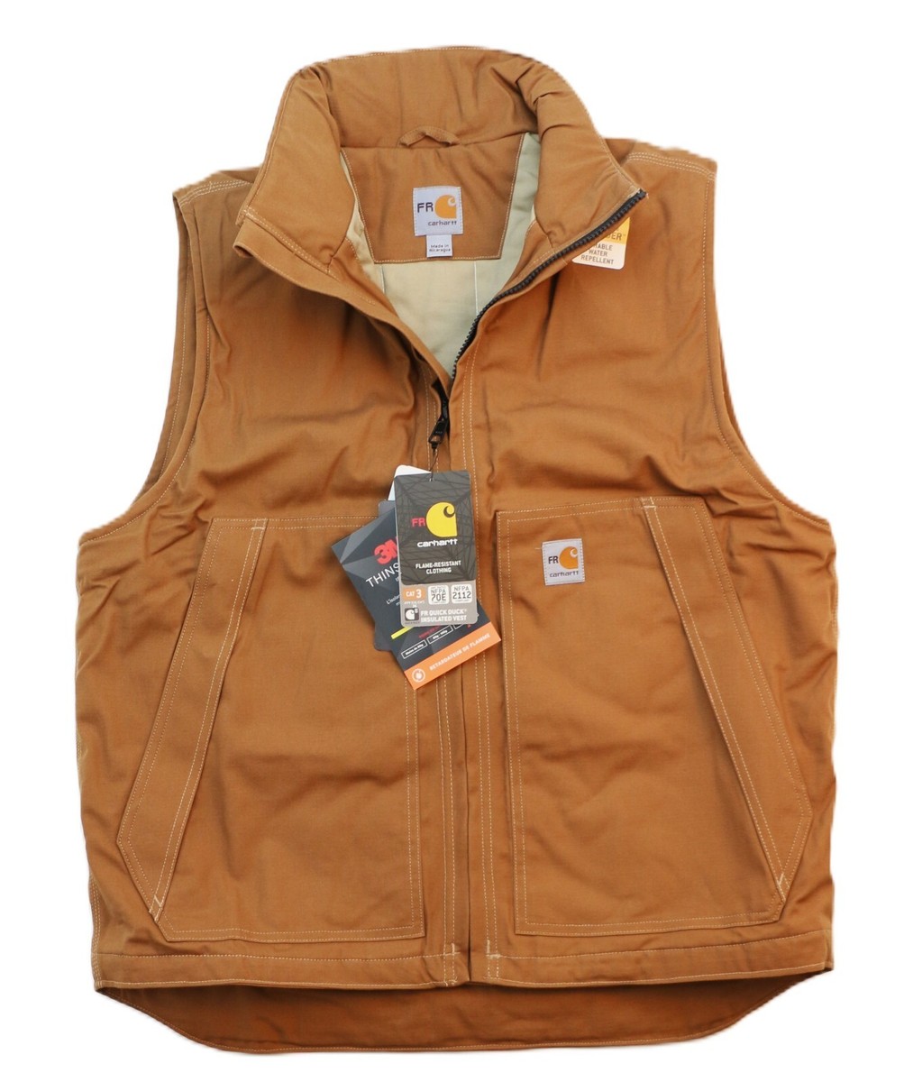 Carhartt Fire-Resistant Quick Duck Insulated Vest Men's Sizes