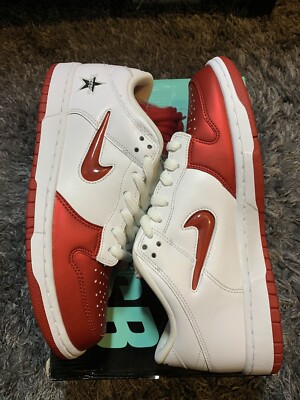 Nike SB Dunk Low OG QS Supreme Varsity Red White CK3480-600 Size