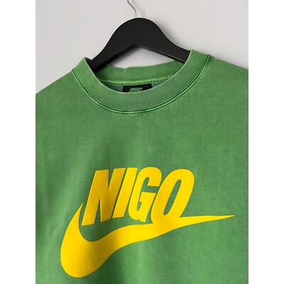 Nigo x Nike Crewneck Sweatshirt - Size Large - Green - NEW