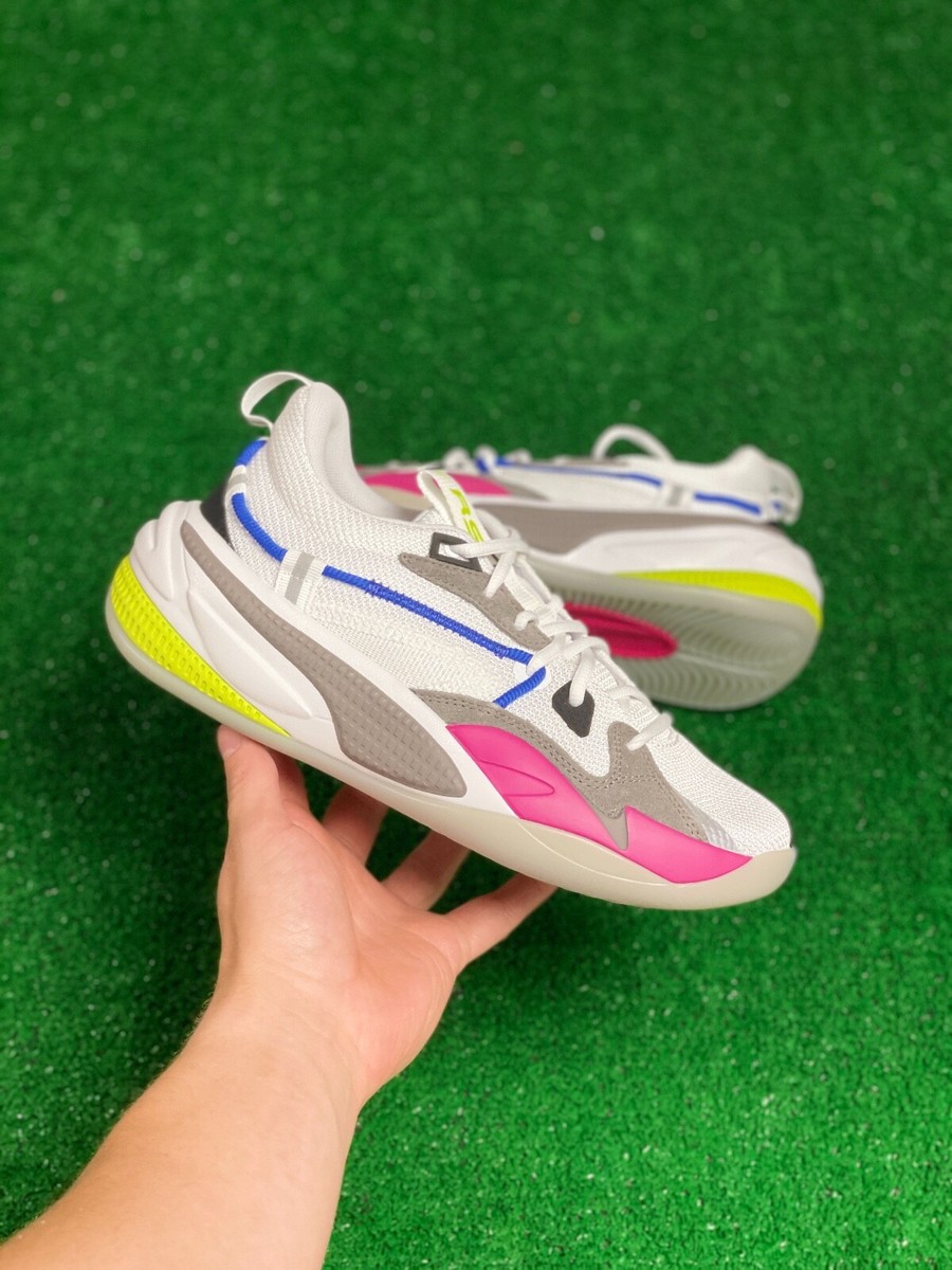 Puma J Cole X RS Dreamer Basketball Shoes White Pink 194166-02 NEW