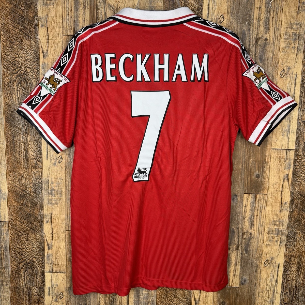 Manchester United 1999-00 Home Football Jersey BECKHAM #7 Men's L