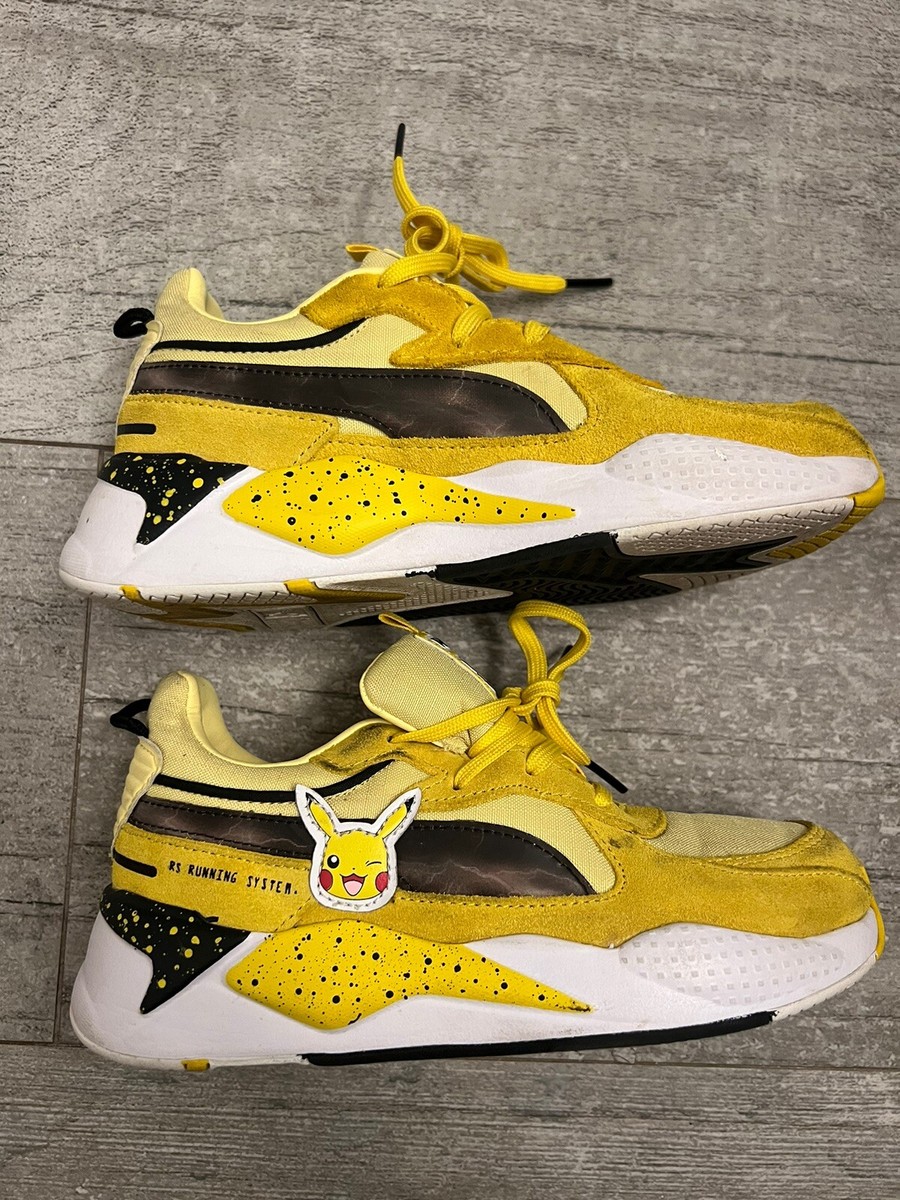 PUMA x POKEMON Pikachu Sneakers Kids Size 2.5C Shoes Collaboration