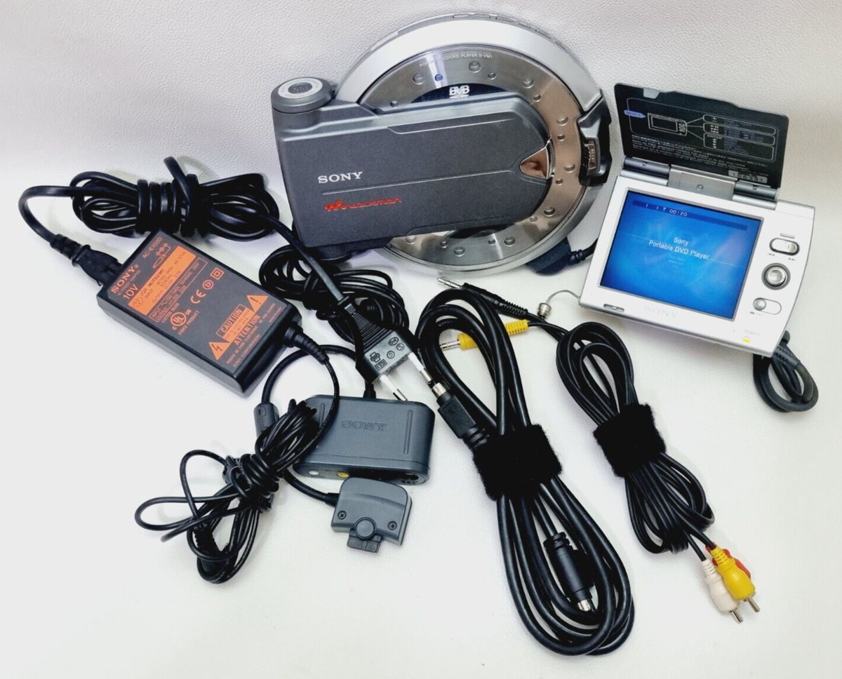 SONY Walkman D-VM1 Portable CD/DVD Player with Monitor - For Parts