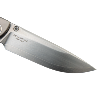 Maxace Peregrine ZDP-189 Satin Blade Titanium Handles CF Inlays