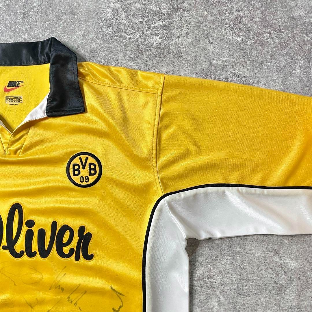 Borussia Dortmund 98-00 Home Jersey LS Nike Signed Authentic L F/S