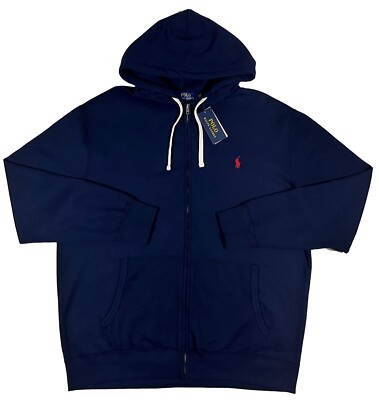 Men's POLO RALPH LAUREN Navy Blue Hoodie Hooded Sweatshirt 2XB 2X