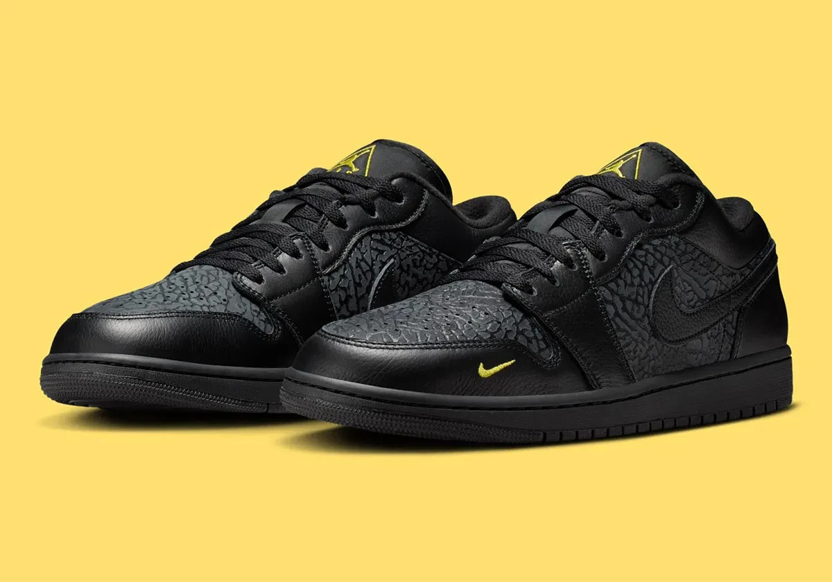 Nike Air Jordan 1 Low SE Shoes Black Anthracite Tour Yellow IM6568