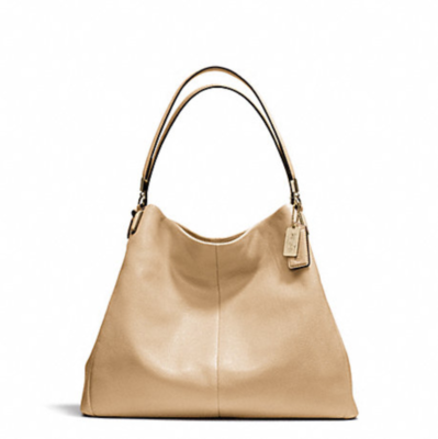 NWT COACH Madison Leather Phoebe Shoulderbag Light Gold Tan F24621