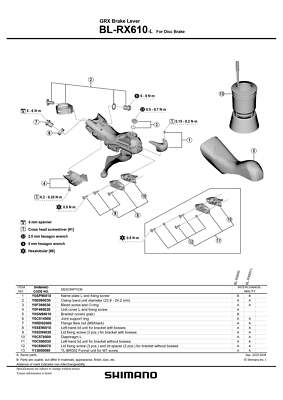 SHIMANO GRX BL-RX610/ ST-RX610 Hydraulic Disc Brake/Shift Black