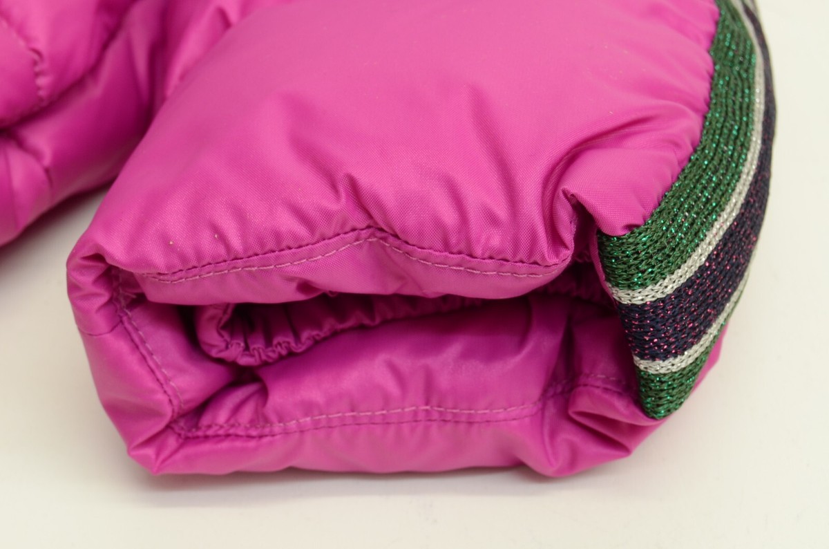 Authentic Gucci Baby Girls Winter Jacket Size 6/9 Hot Pink Snow