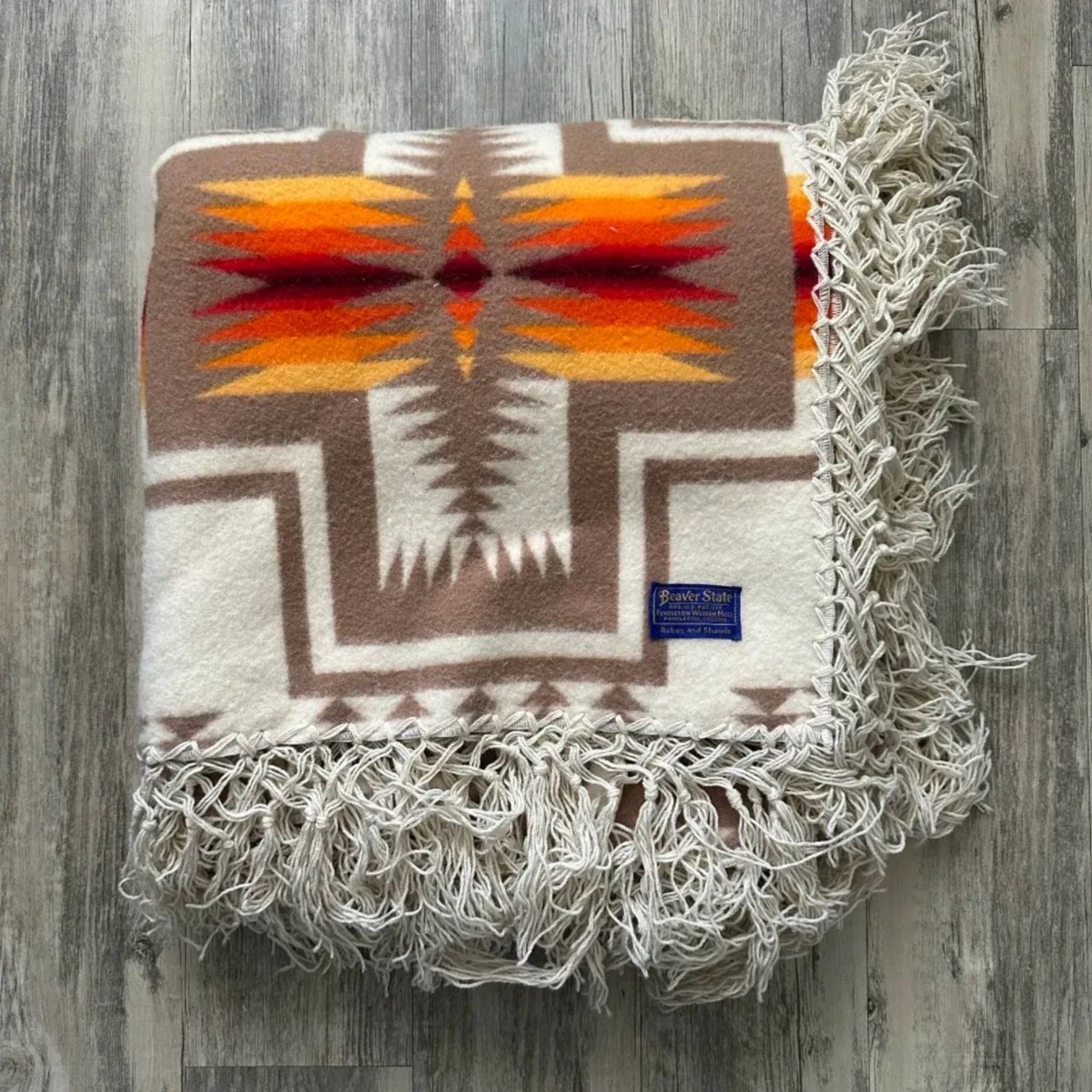 Vintage Pendleton Beaver State Blanket Chief Joseph Harding Navajo