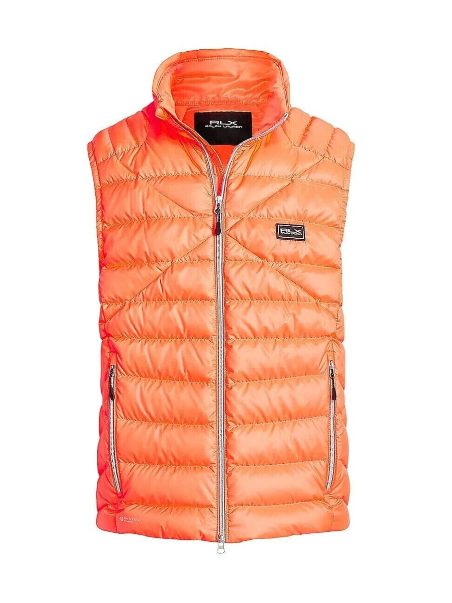 RLX Ralph Lauren Men's, RLX Quilted Down Vest, Orange, M | eBay