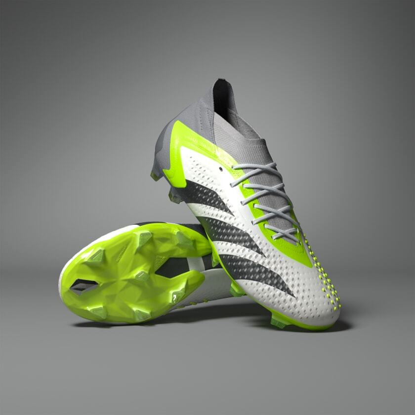 ADIDAS PREDATOR ACCURACY.1 FG SOCCER CLEATS WHITE/BLACK/LEMON MEN