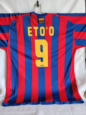 FC BARCELONA *ETO'O* #9 2005-06 SHIRT KIT JERSEY NEW XXL RARE | eBay