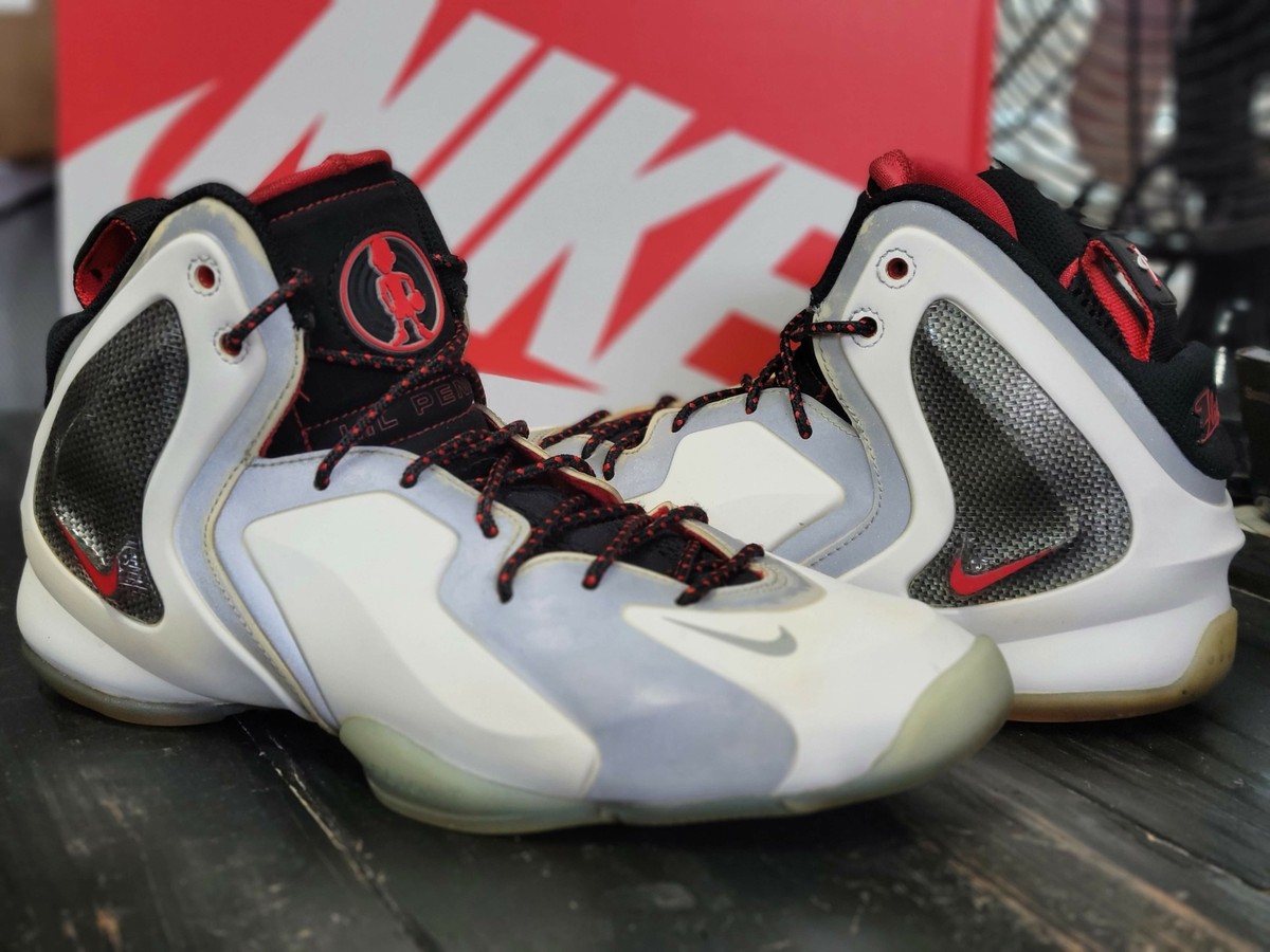 Nike Lil Penny Posite White/Red Basketball Shoes 630999-100 Men