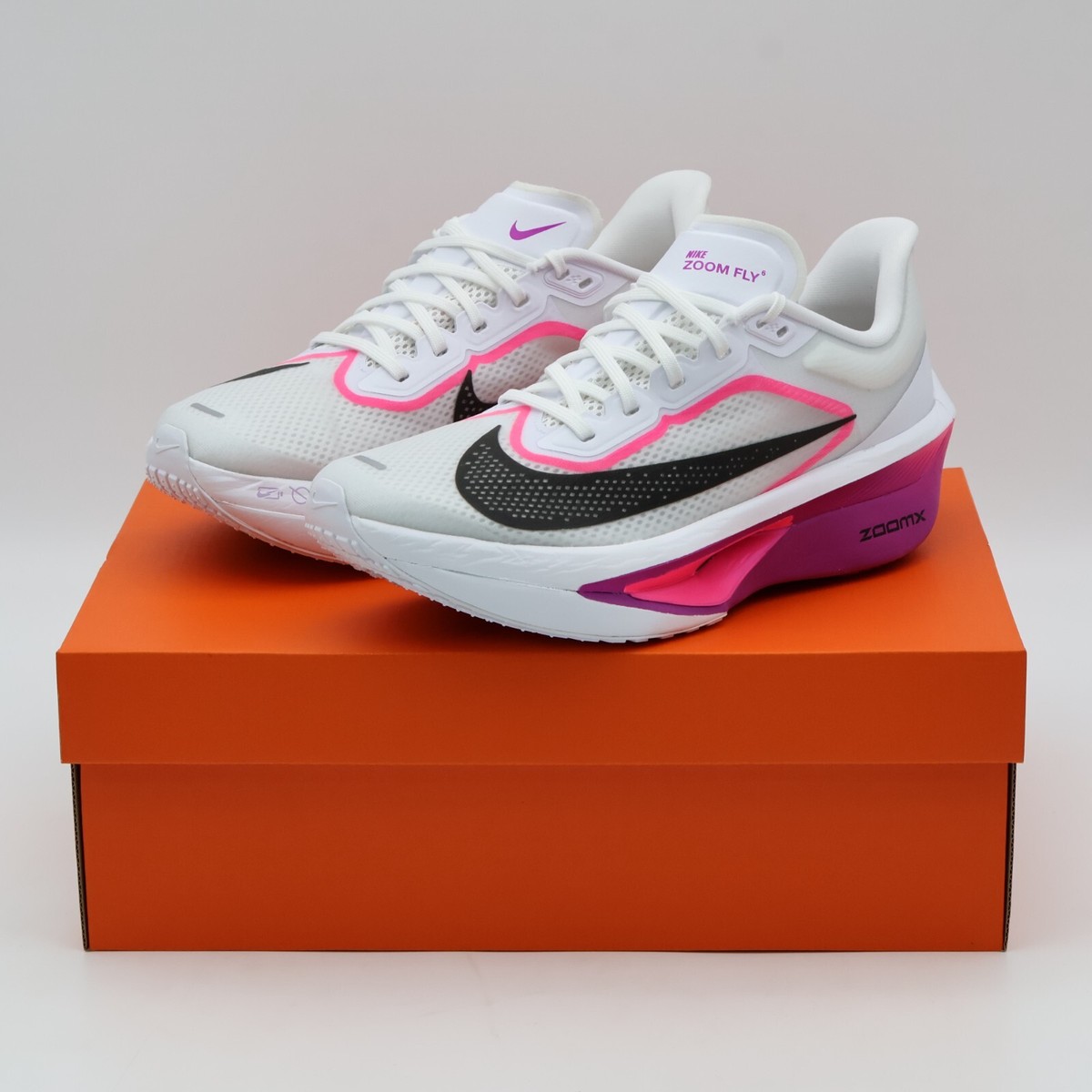 FN8454-101 Nike Zoom Fly 6 White Vivid Grape Hyper Pink Black