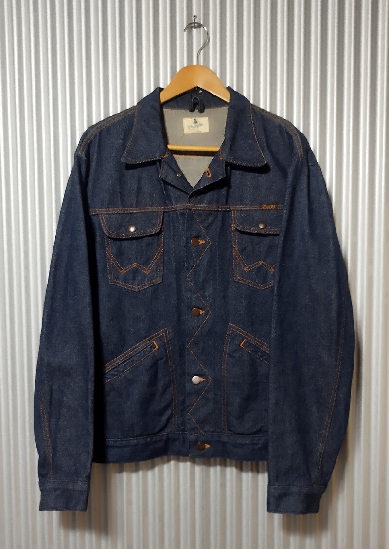 70-80s Wrangler 124MJ Western Jacket. Broken denim. Made in JAPAN