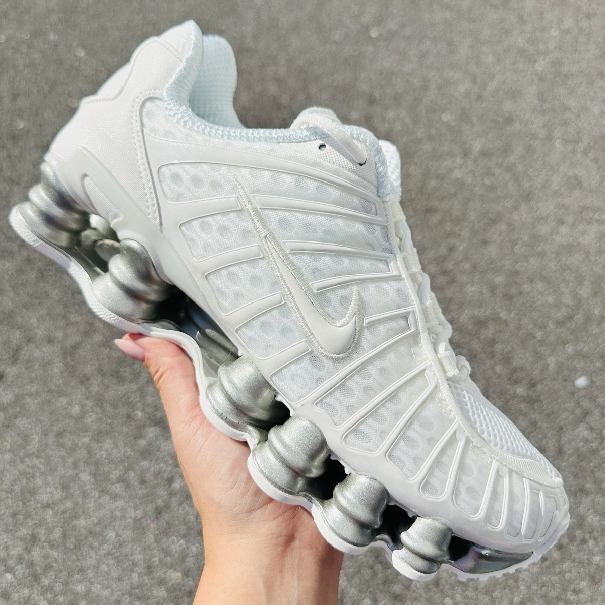 Nike Shox TL Sail White Silver Women's Sizes 8.5-11 AR3566-103 | eBay