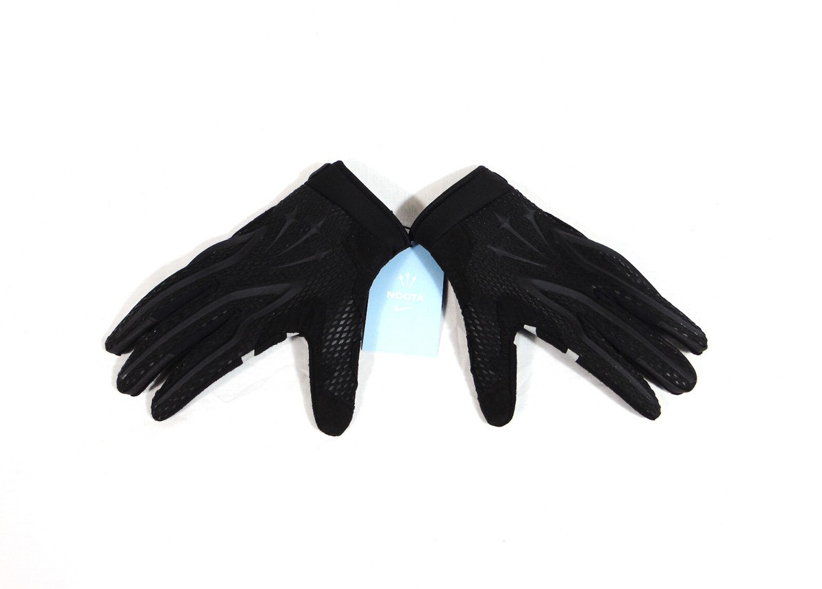 Nike Nocta x Drake Limited Black Reflective Gloves Sz M NEW FD2116
