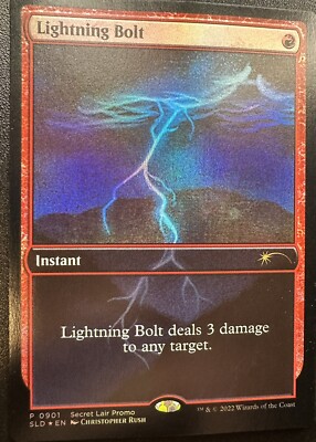 1x Lightning Bolt, Foil, Secret Lair - Christopher Rush Full Art