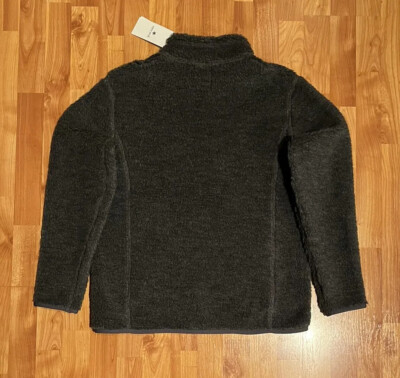 NEW MEN'S SNOW PEAK WOOL FLEECE JACKET IN CHARCOAL MADE IN JAPAN