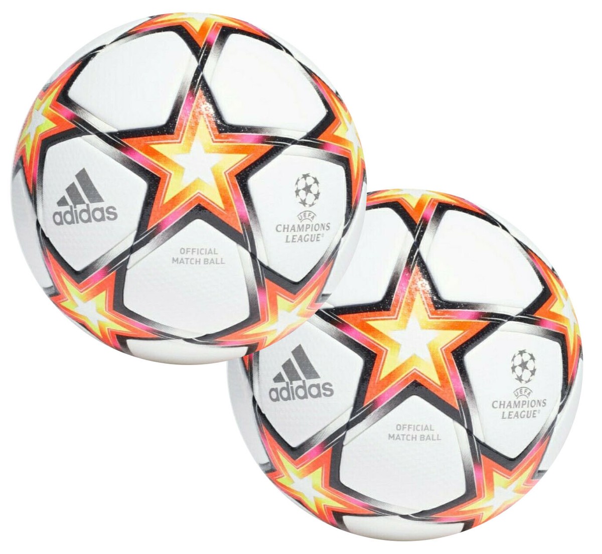 LOT OF 2- Adidas Finale 2021-22 official Matchball UEFA Champions