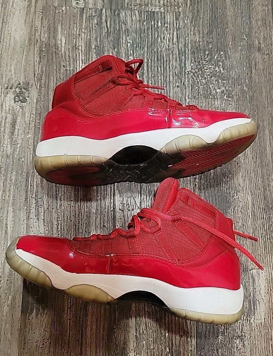 Size 7Y - Air Jordan 11 Retro High Win Like '96 Sneaker Patent Red