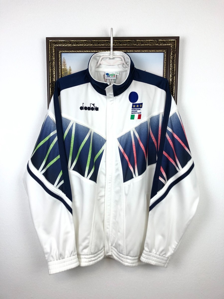 Vintage 90's Diadora Italy Football Jacket Soccer Track Top