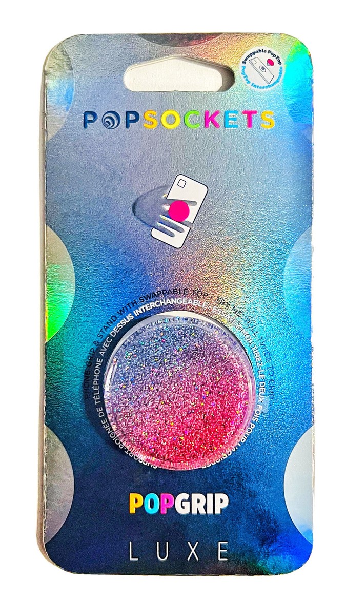 PopSockets Luxe Tidepool Ombre Pink Purple Glitter ✨ Bling Pop