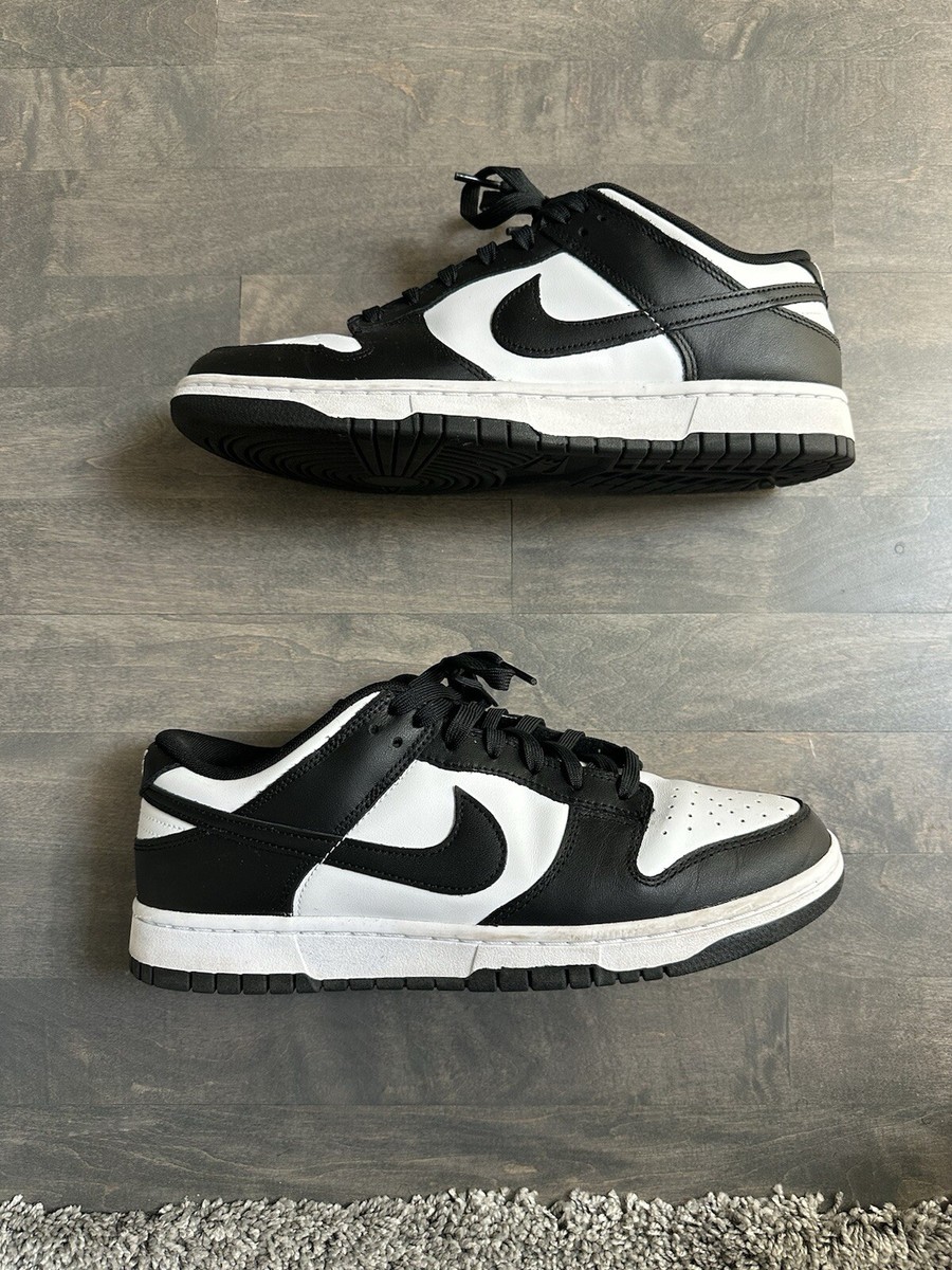 Size 10 - Nike Dunk Low Black White | eBay