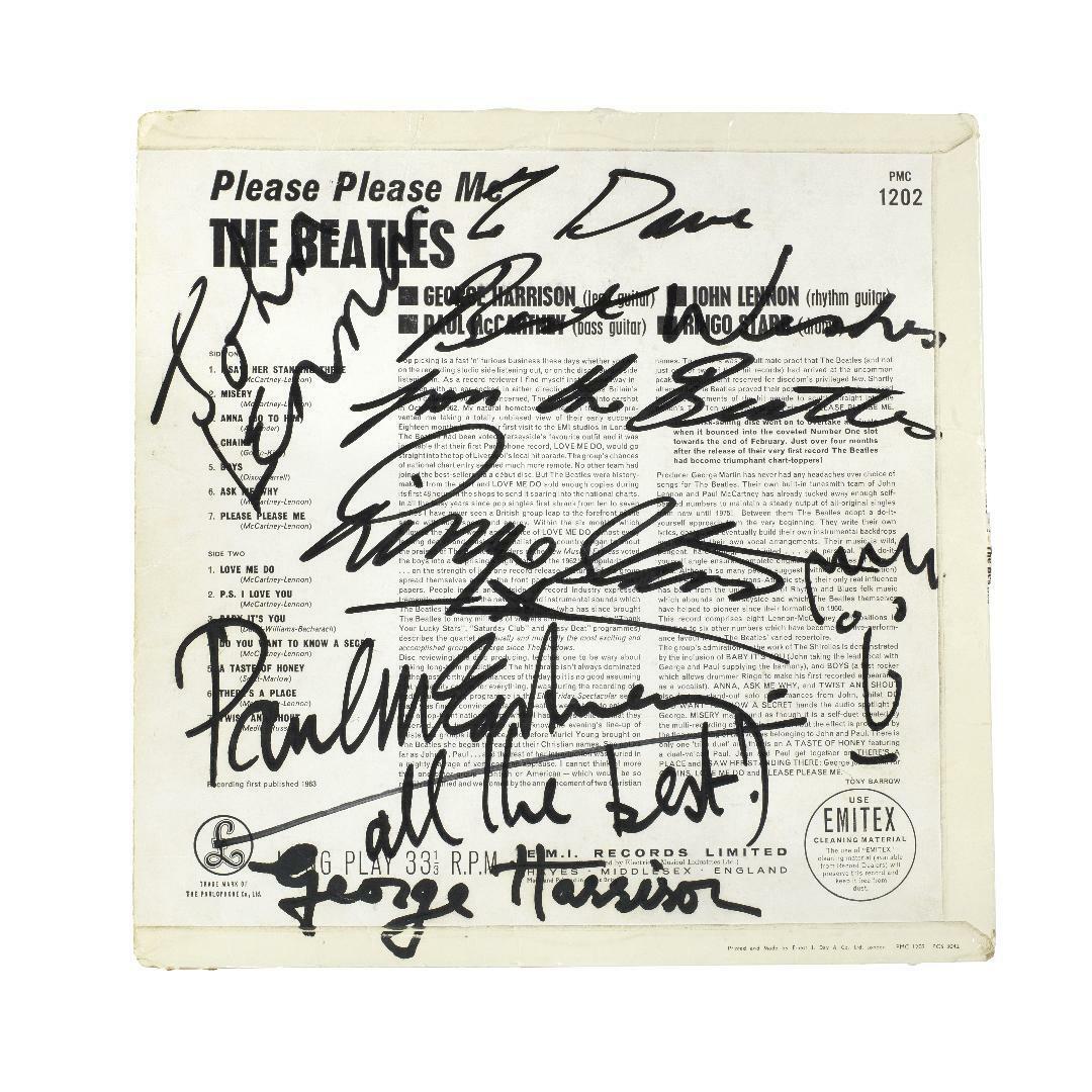 The Beatles Signed Please Please Me One Of The First Albums They