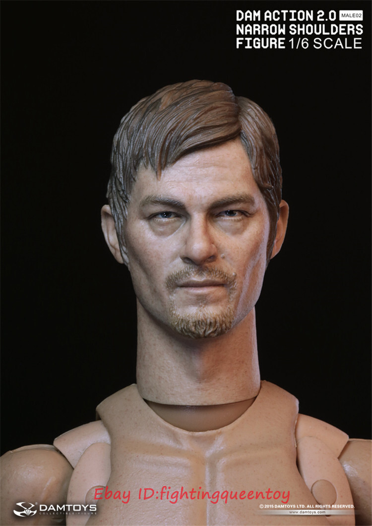 Damtoys 1/6 Narrow Shoulders Body 2.0 & Daryl Head Accessories