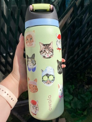 Owala 32oz FreeSip Water Bottle Cat Collage Catwala Urban