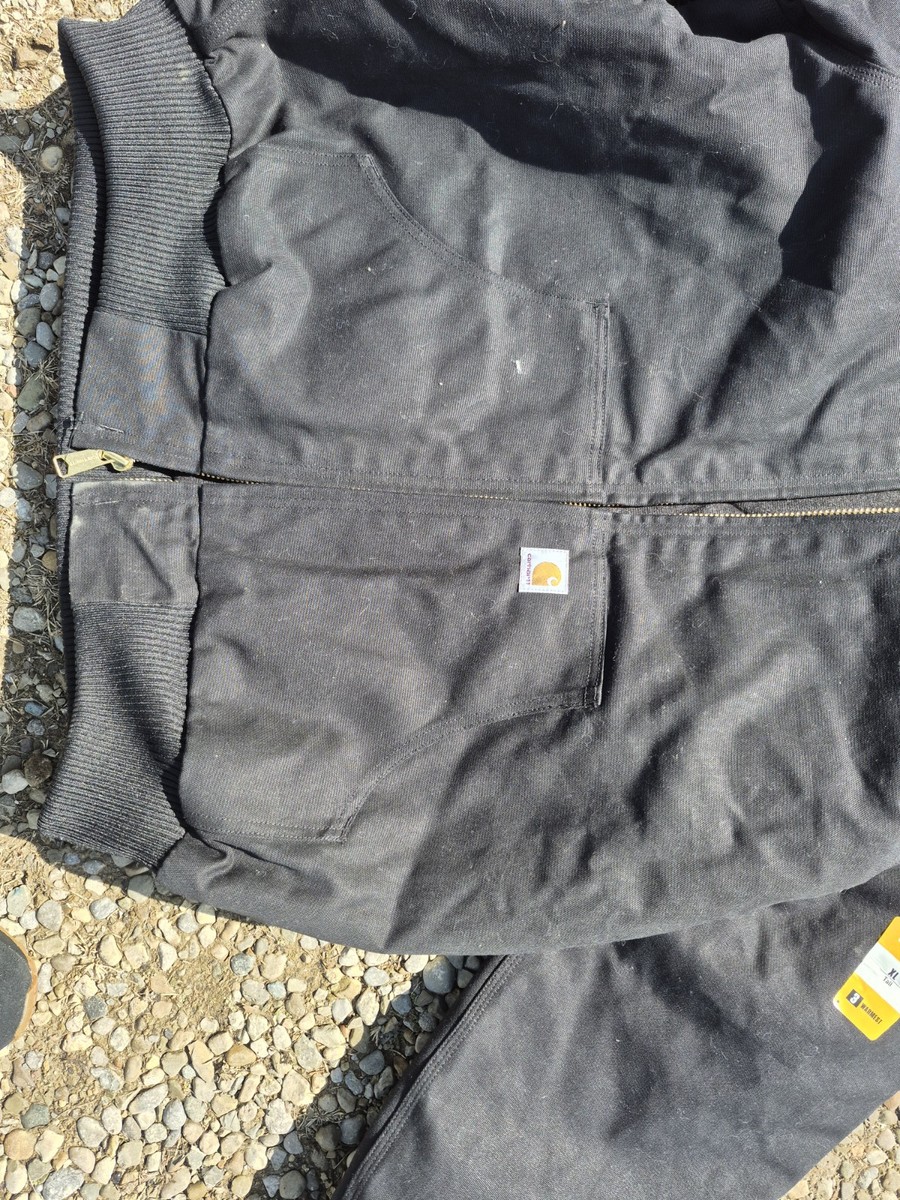 Carhartt Active Jacket BLACK Oj0140-m Made in USA - Size XL Tall