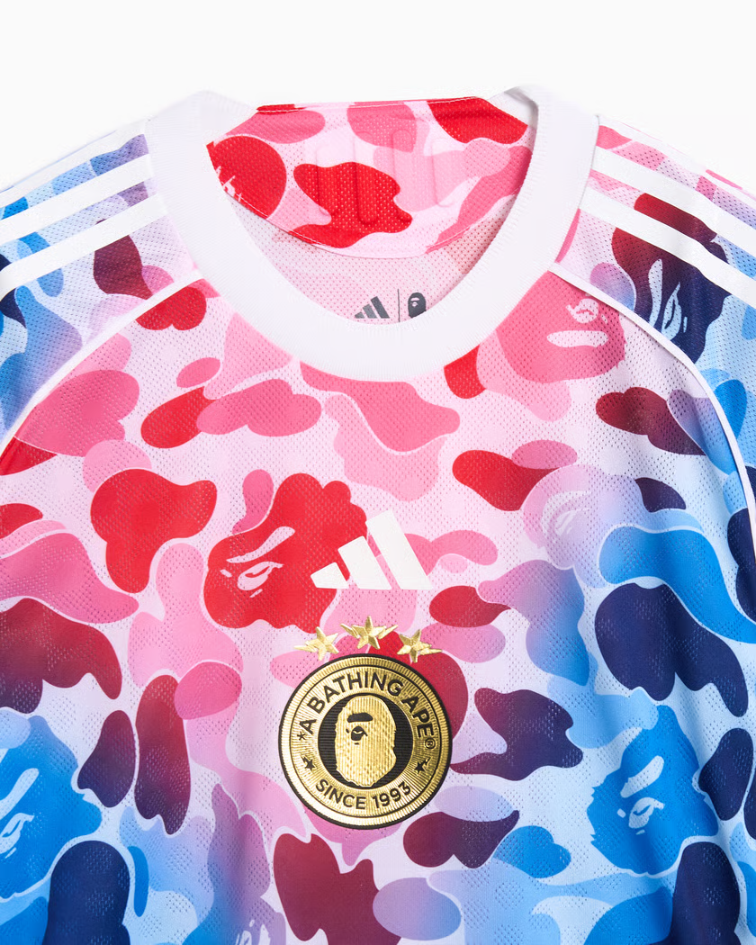 adidas Originals x BAPE Football Graphic Slim Jersey T-Shirt