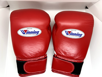 Winning Boxing Gloves Professional Type MS-300B 10 oz Red Tape