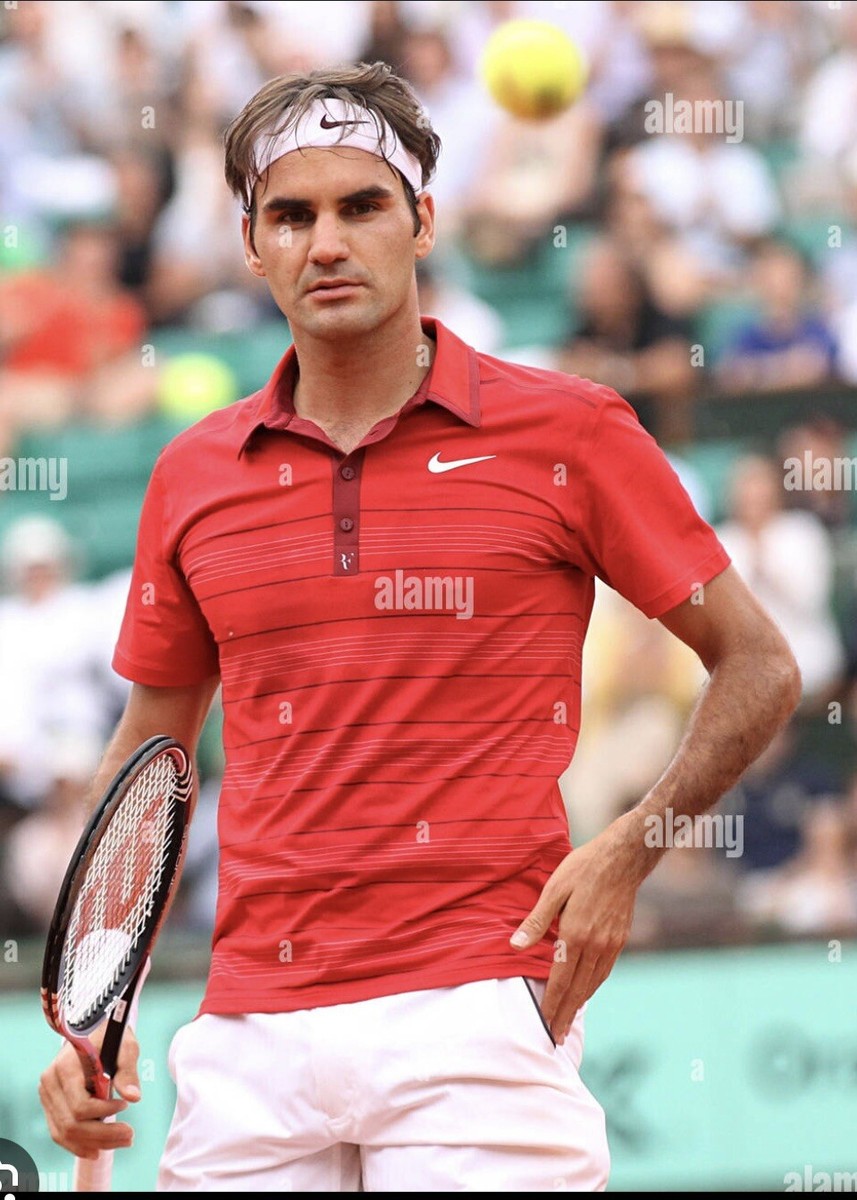 Nike Roger Federer RF 2011 French Open Polo Tennis Shirt Large